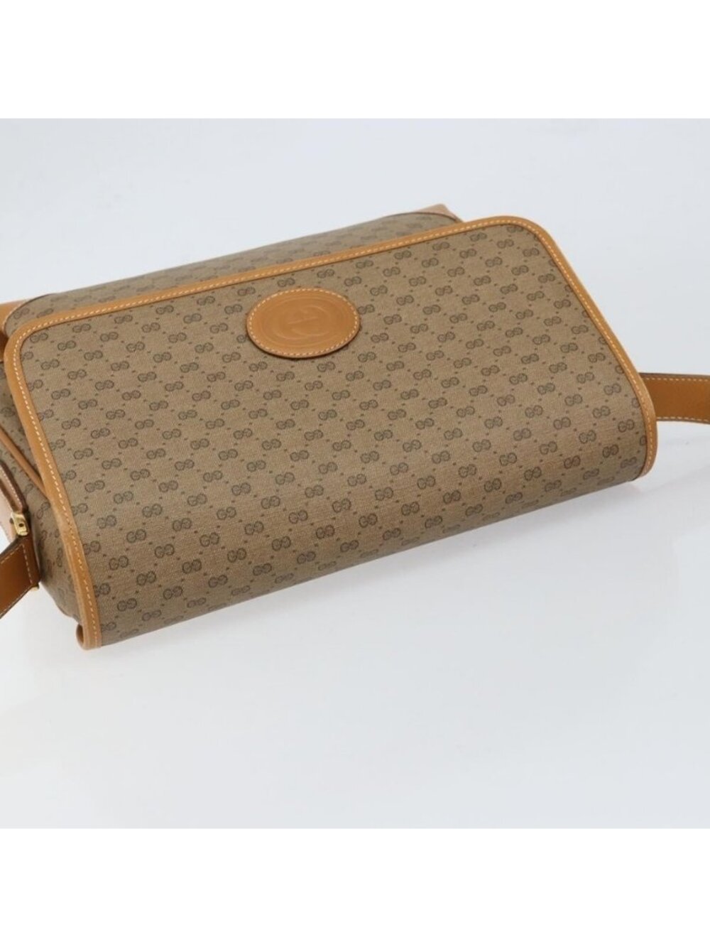 Authentic GUCCI Micro GG Supreme Shoulder Bag PVC Gold Beige 001 116 0924 - Picture 13 of 16
